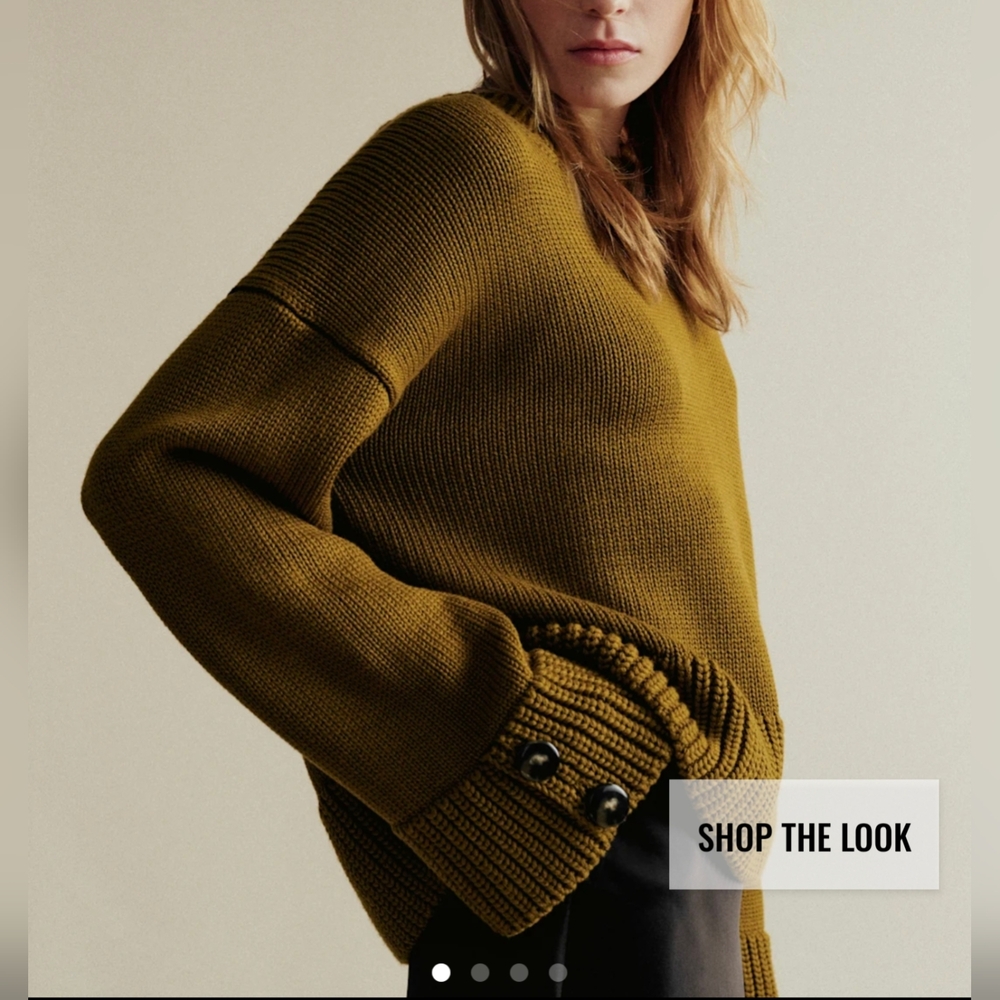 Sezane Marin Sweater Olive Green XXL NWOT